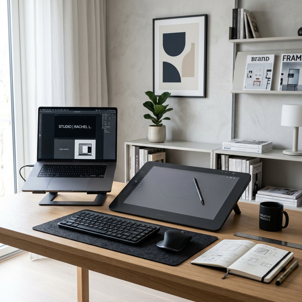 Graphic Designer Workspace